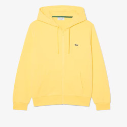 Sweatshirt à capuche zippé molleton LACOSTE jaune