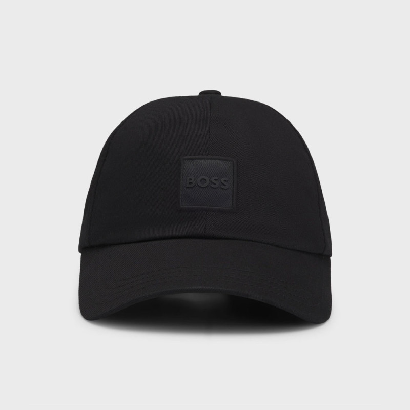 Casquette en twill de coton avec patch logo Derrel-PL BOSS noire
