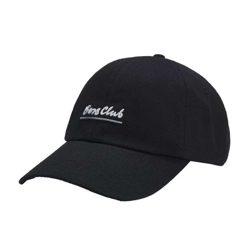 Casquette en twill de coton à message brodé Derrel-Slogan BOSS noire