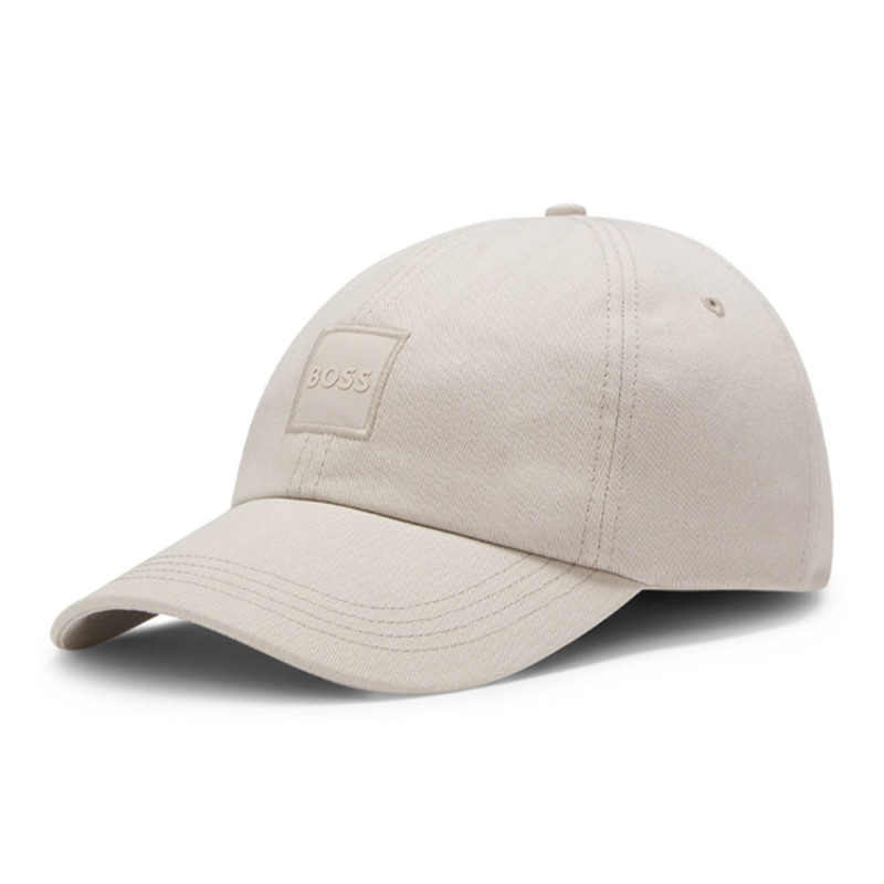Casquette en twill de coton avec patch logo Derrel-PL BOSS gris clair