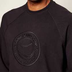 Pull col rond en tissu piqué respirant Sw_Join_Salbo BOSS noir