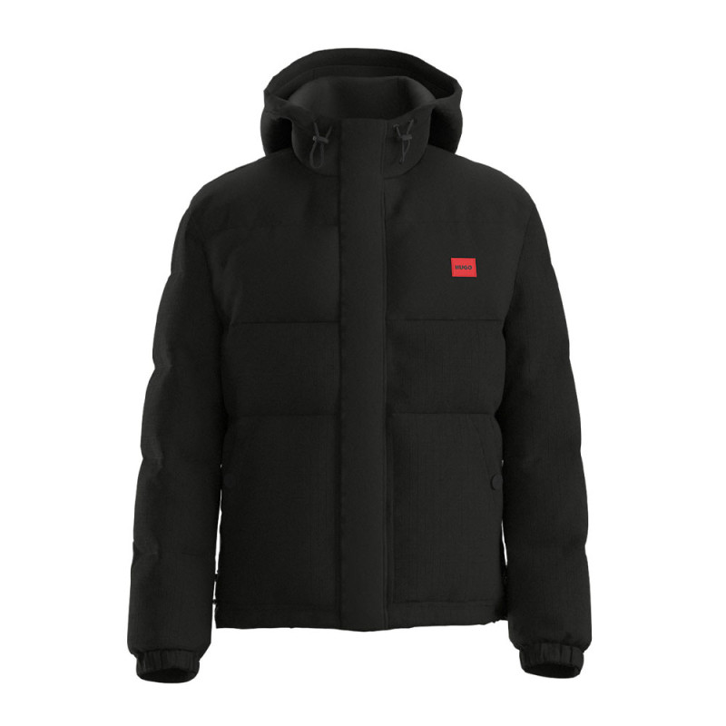 Doudoune avec logo rouge Baro2541 HUGO noire