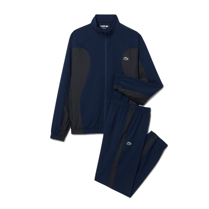 Ensemble survêtement Tennis déperlant LACOSTE bleu marine