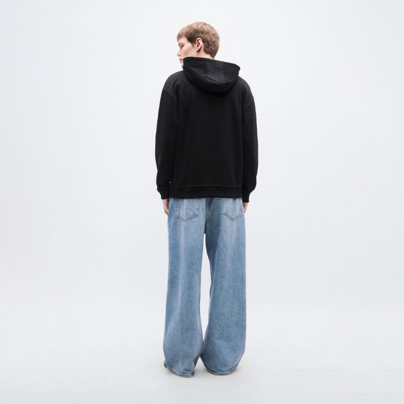 Sweat à capuche avec logo brodé Dalento HUGO noir