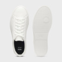 Baskets basses en cuir KIERAN_TENN_allt BOSS blanches