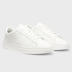 Baskets basses en cuir KIERAN_TENN_allt BOSS blanches