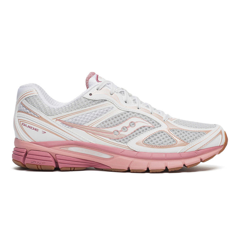 Baskets SAUCONY ProGrid Guide 7 blanches et pêches