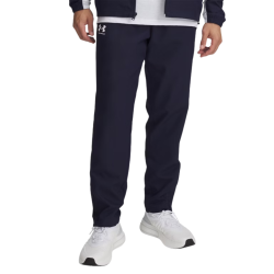 Pantalon coupe vent Under Armour UA Rival Woven bleu marine blanc