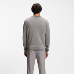 Pull en coton avec détails contrastants KN_Ever-X CN  BOSS gris