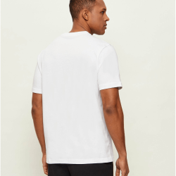 T-shirt en jersey de coton avec motif imprimé Te_Creature HUGO BOSS blanc