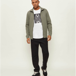 T-shirt en jersey de coton avec motif imprimé Te_Creature HUGO BOSS blanc