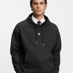 Sweat à capuche coupe décontractée avec logo revisité  DINEO HUGO BOSS gris