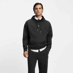 Sweat à capuche coupe décontractée avec logo revisité  DINEO HUGO BOSS gris