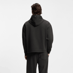 Sweat à capuche coupe décontractée avec logo revisité  DINEO HUGO BOSS gris