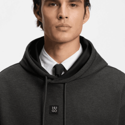 Sweat à capuche coupe décontractée avec logo revisité  DINEO HUGO BOSS gris
