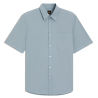 Chemise Regular en popeline de coton Relegant_6-short_M BOSS bleu clair