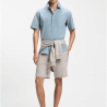 Chemise Regular en popeline de coton Relegant_6-short_M BOSS bleu clair