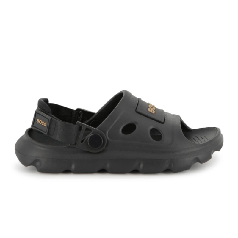 Sandales Enfant à fermeture par bandes auto-agrippantes BOSS Noir