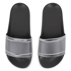 Claquettes BOSS Kids en PVC noir – Effet lenticulaire