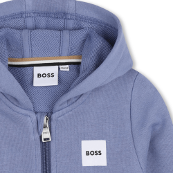 Sweat à capuche zippée enfant -Confort & Élégance BOSS Bleu clair