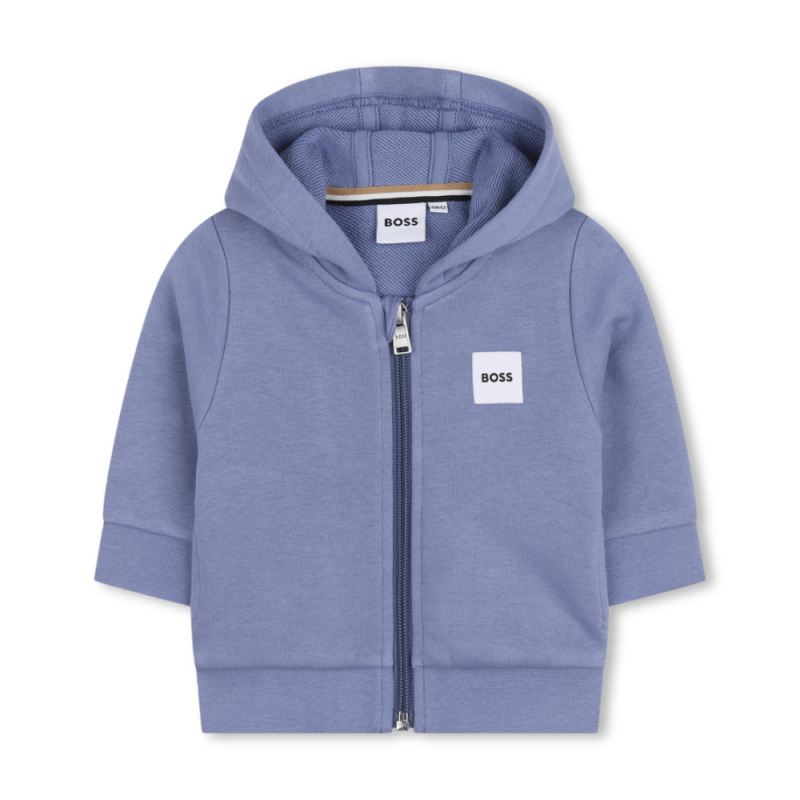 Sweat à capuche zippée enfant -Confort & Élégance BOSS Bleu clair