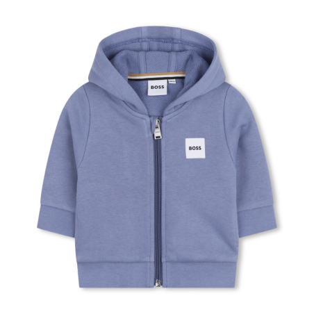 Sweat à capuche zippée enfant -Confort & Élégance BOSS Bleu clair