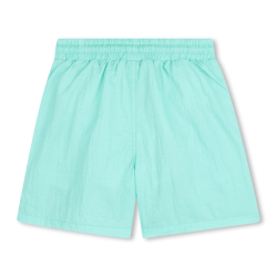 Short de Bain Enfant  – Polyamide Recyclé, Poches et Logo HUGO vert