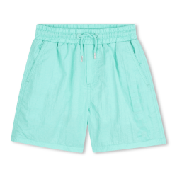 Short de Bain Enfant  – Polyamide Recyclé, Poches et Logo HUGO vert