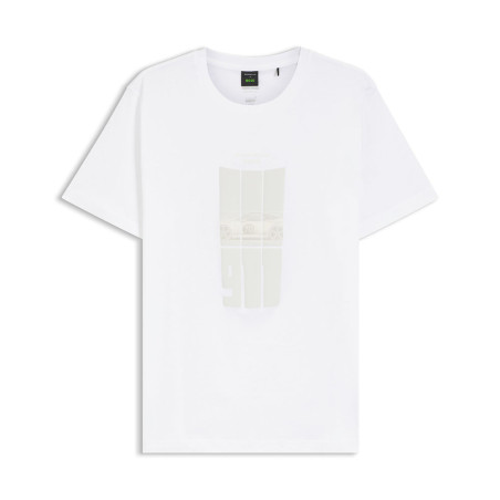 T-shirt Porsche x BOSS en coton mercerisé avec graphismes réfléchissants TS_PS Spirit70 Grx BOSS blanc