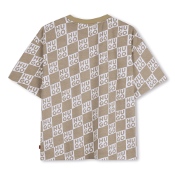 Tee-shirt Manches Courtes  enfant - coton biologique HUGO marron