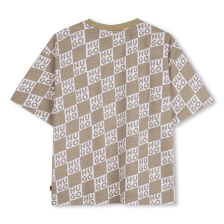 Tee-shirt Manches Courtes  enfant - coton biologique HUGO marron