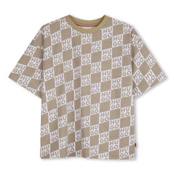 Tee-shirt Manches Courtes  enfant - coton biologique HUGO marron