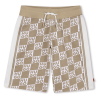Short de jogging monogramme en coton mélangé enfant HUGO marron