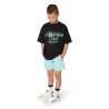 Tee-shirt enfant en coton biologique illustration fantaisie HUGO noir