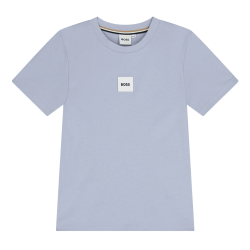 T-shirt enfant manches courtes – Coupe LOOSE FIT en coton BOSS bleu clair