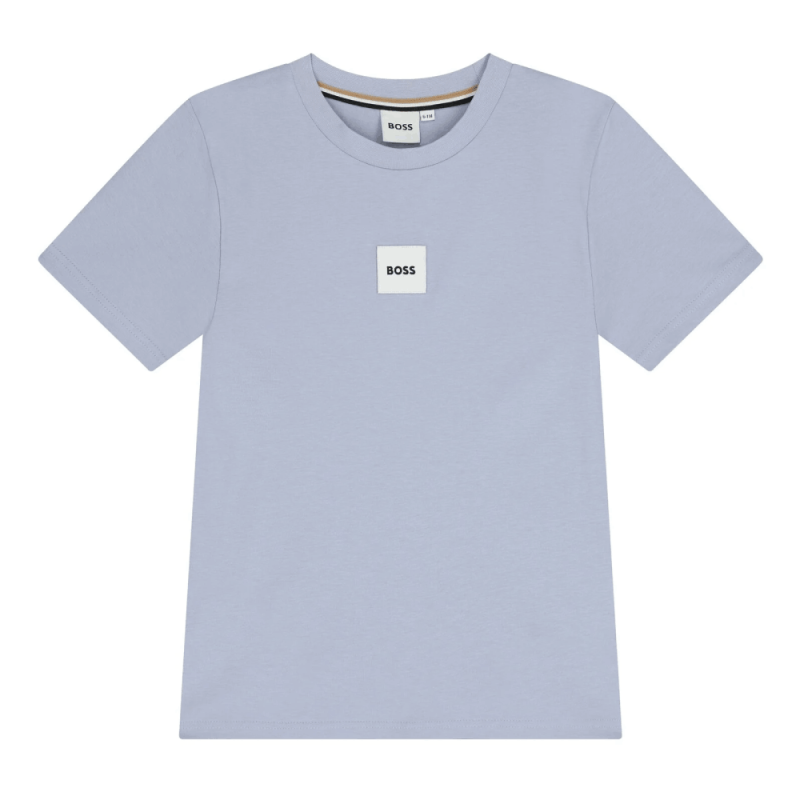 T-shirt enfant manches courtes – Coupe LOOSE FIT en coton BOSS bleu clair