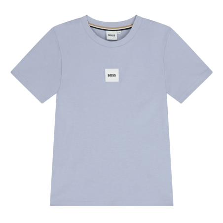 T-shirt enfant manches courtes – Coupe LOOSE FIT en coton BOSS bleu clair