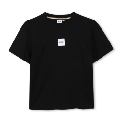 T-shirt enfant manches courtes – Coupe LOOSE FIT en coton BOSS noir