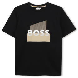 T-shirt enfant manches courtes  – Élégance décontractée BOSS noir