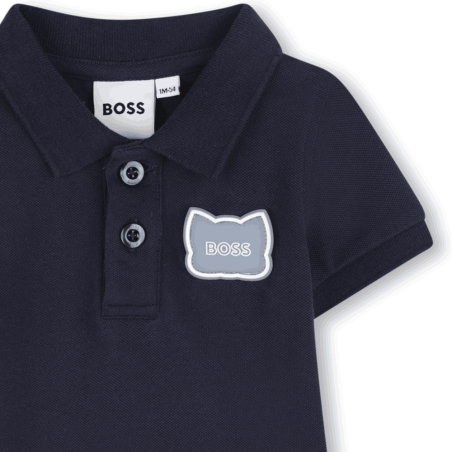 Combinaison bébé garçon– Coton biologique & Style Ludique BOSS  bleu marine