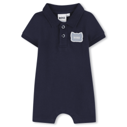 Combinaison bébé garçon– Coton biologique & Style Ludique BOSS  bleu marine