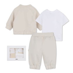 Ensemble de jogging bébé – Coton biologique & Style Teddy BOSS beige