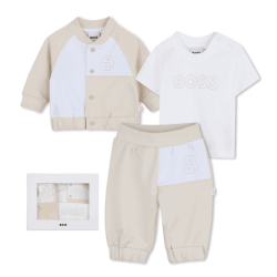 Ensemble de jogging bébé – Coton biologique & Style Teddy BOSS beige