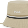 Bob enfant avec attaches – Coton biologique & Style Signature  BOSS beige