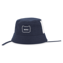 Bob enfant avec attaches – Coton biologique & Protection solaire  BOSS Bleu