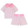 Ensemble polo et short enfant  – Élégance & Coton Biologique BOSS rose