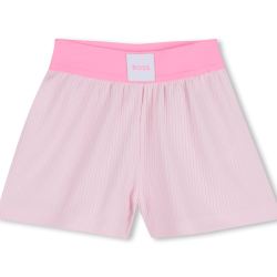 Ensemble polo et short enfant  – Élégance & Coton Biologique BOSS rose