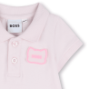 Robe enfant à fermeture boutonnée  – Coton Biologique & Élégance Ludique BOSS rose