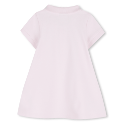 Robe enfant à fermeture boutonnée  – Coton Biologique & Élégance Ludique BOSS rose