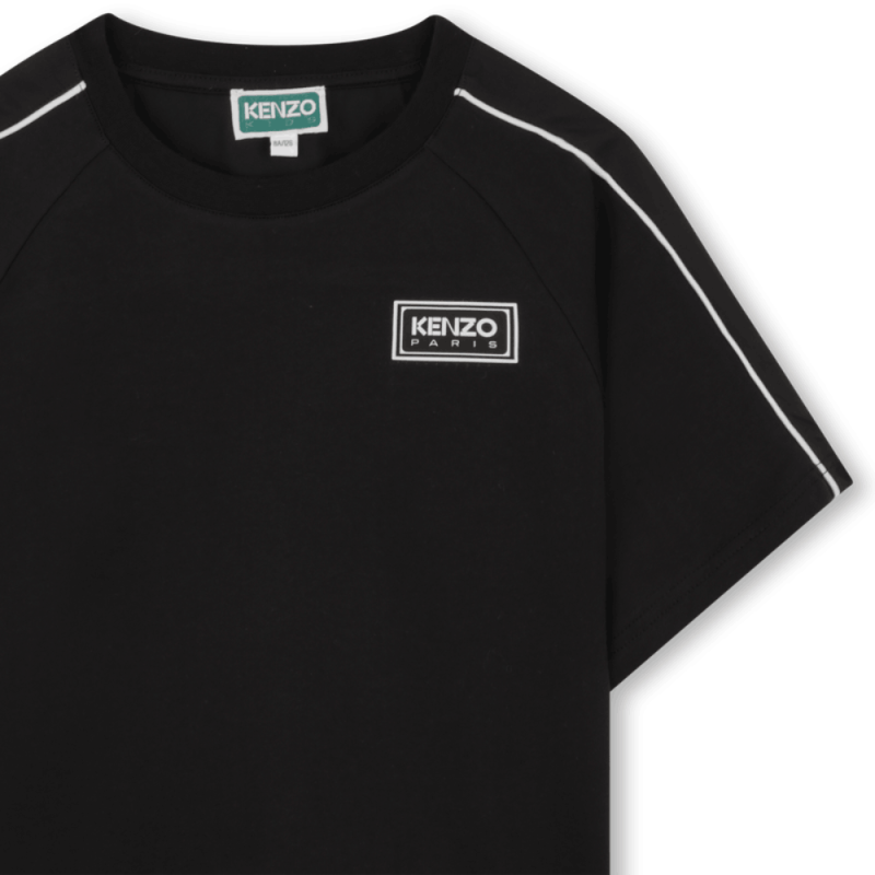 TEE-SHIRT MANCHES COURTES  ENFANT – CONFORT & STYLE LUDIQUE   KENZO KIDS  noir